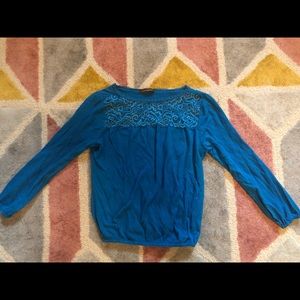 Japanese brand lace blue top